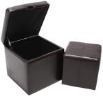 SITZHOCKER Braun 2er-Set