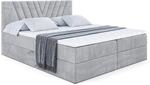 BOXBETT mit Matratze H4 und Lattenrost - ERNINA - 140x200 cm - H4 - Hellgrau