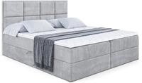 BOXBETT mit Matratze H3 und Lattenrost - NOVA - 160x200 Hellgrau