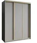 SCHWEBET&Uuml;RENSCHRANK NISSE 150/205/60 cm 3-t&uuml;rig Graphitfarben