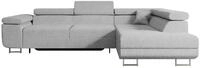ECKSOFA mit Schlaffunktion und Bettkasten GUSA-L 272x202x107 cm Grau Boucl&eacute;