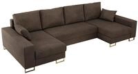 WOHNLANDSCHAFT DORIAN U Velvet Braun