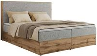 BOXBETT WOOD CLASSIC 180/200 - Hellgrau Strukture - H3