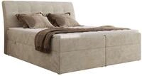 BOXBETT DAGOS 160/200 - Beige Schenille glatt - H4 - Topper Visco