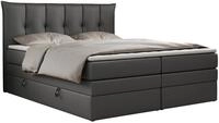 BOXSPRINGBETT PREMIUM 10 KING 140/200 Dunkelgrau Kunstleder - H4