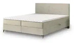BOXBETT TORREL 160x200 cm mit Matratze und Topper - Creme