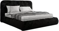 POLSTERBETT BENEA CLASSIC 160/200 - Schwarz Pl&uuml;sch - Multipocket-Matratze