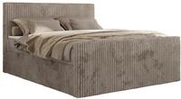 BOXBETT TILIANO DUO 160/200 - Hellbraun Cord - H4
