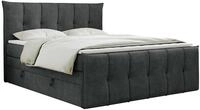 BOXSPRINGBETT PREMIUM 11 KING 180/200 Dunkelgrau Struktur - H3