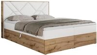 BOXBETT GUNAR - 180/200 Wei&szlig; Kunstleder - H4