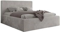 POLSTERBETT TILIANO CLASSIC 160/200 - Hellgrau Cord - Multipocket-Matratze