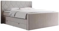 BOXSPRINGBETT KING EIGAR 160/200 Beige Struktur - H3