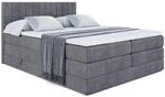 BOXSPRINGBETT EDITA KING - 200x200 - H3/H4 - Dunkelgrau