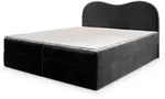 BOXBETT FLUVIA M 140x200 cm mit Matratze und Topper - Schwarz