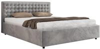 POLSTERBETT PAVO CLASSIC 180/200 - Hellgrau Velvet - Multipocket-Matratze