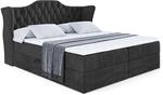 BOXBETT mit Matratze H3 und Lattenrost - VILA - 200x200 cm Schwarz