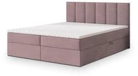 BOXBETT MERIL 180x200 cm mit Matratze und Topper - Rosa