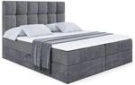 BOXBETT mit H4-Matratze und Lattenrost - RICAR - 200x200 Dunkelgrau