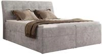 BOXBETT DAGOS 120/200 - Hellgrau Schenille grob gewebt - H4 - Topper Visco