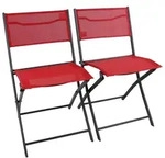 Gartenklappstuhl-Set Sumila 2-tlg. Rot