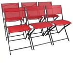 Gartenklappstuhl-Set Sumila 6-tlg. T&uuml;rkis