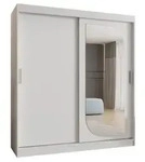 SCHIEBET&Uuml;RENSCHRANK mit Spiegel LUCY 200/180/62 2-t&uuml;rig