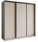 SCHWEBET&Uuml;RENSCHRANK NISSE 200/205/60 cm 3-t&uuml;rig Kaschmir