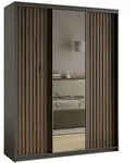 SCHWEBET&Uuml;RENSCHRANK ORRA 150/205/60 cm 3-t&uuml;rig mit Spiegel und Lamellen...