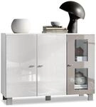 SIDEBOARD Denjo T&uuml;r in Sandgrau Hochglanz