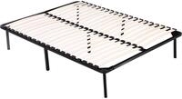 LATTENROST cadre &agrave; lattes + pieds pour matelas de 140 x 190 cm - 20 lattes