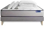 BETT Actilatex form Latex und Memory-Schaum 140 x 200 cm h3 - Kit Bettgestell Grau -