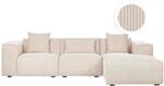 ECKSOFA Cord Beige rechtsseitig Dolva