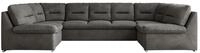 WOHNLANDSCHAFT COMODO U Dunkelgrau Velvet