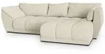 ECKSOFA ORENTI R-S Creme Boucle-Stoff mit Schlaffunktion