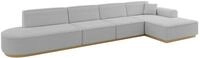 ECKSOFA Ottomane Rechts IREA-L3-v2 - 412x165x80 cm Hellgrau