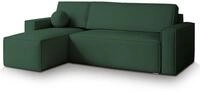 ECKSOFA RAVELO P Gr&uuml;n Kordstoff mit Schlaffunktion