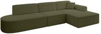 ECKSOFA Ottomane Rechts IREA-L2-v3 - 327x165x77 cm Gr&uuml;n
