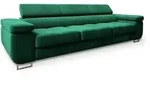BETTSOFA MOSINE Gr&uuml;n Velours-Stoff mit Schlaffunktion