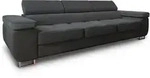 BETTSOFA MOSINE Graphitfarben Kordstoff mit Schlaffunktion