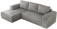 ECKSOFA TRENTINO L Hellgrau Velvet - Links