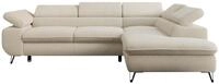 ECKSOFA PETER L Beige Boucle - Rechts Seite