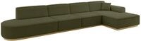 ECKSOFA Ottomane Rechts IREA-L3-v2 - 412x165x80 cm Gr&uuml;n