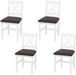 ESSZIMMERSTUHL Wei&szlig;, Schwarz 4er-Set
