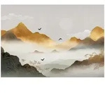 FOTOTAPETE Gebirge Natur Braun 350x250 cm