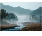 FOTOTAPETE Wald See Blau 150x105 cm