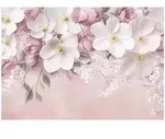 FOTOTAPETE Blumen Betonwand Schlafzimmer 200x140