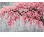 FOTOTAPETE Baum Beton Rosa 200x140 cm