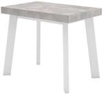 KONSOLENTISCH ausziehbar 58 bis 180cm, f&uuml;r 8 G&auml;ste, wei&szlig; zementgrau, 90/58/73cm