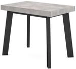 KONSOLENTISCH ausziehbar 58 bis 302cm, f&uuml;r 14 G&auml;ste, zementgrau, 90/58/73cm