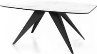 ESSTISCH Foster rechteckig ausziehbar, Marmor Wei&szlig; 180-218/90/76 cm